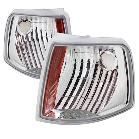 Spec-D Tuning 93-97 Ford Ranger Chrome Corner Lights, 2LC-RAN93-RS 2LC-RAN93-RS
